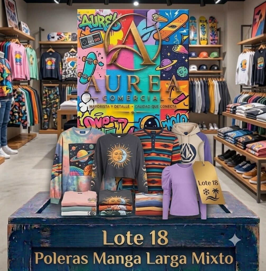 Lote 18 Poleras Manga Larga Mixto